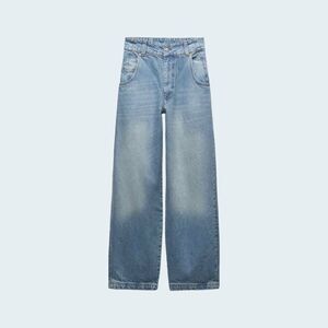 ZARA NWT The reconstructed loose fit in Medium Blue Size 10